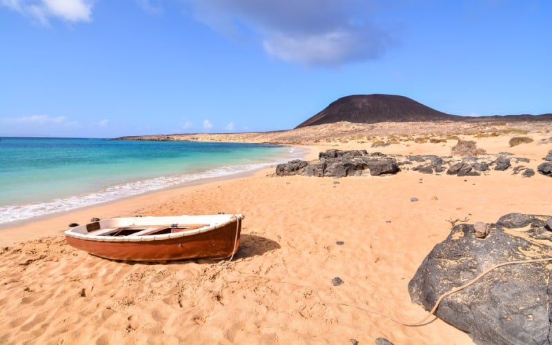 Vistas a la isla La Graciosa geoparque