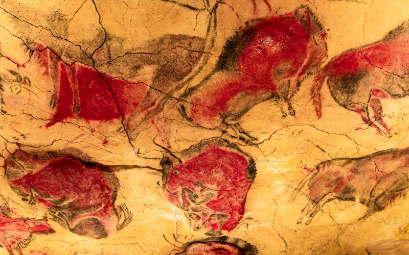 Bison in the cave of Altamira