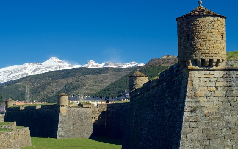 Bastions and sentry boxes of the Jaca Citadel