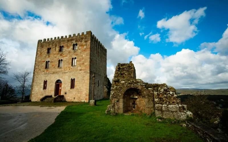 The ruins of a castle tower