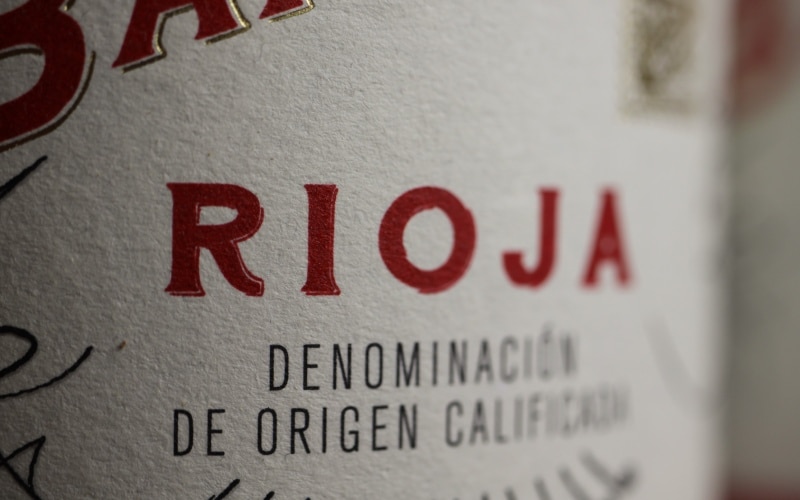 The label of a Spanish wine