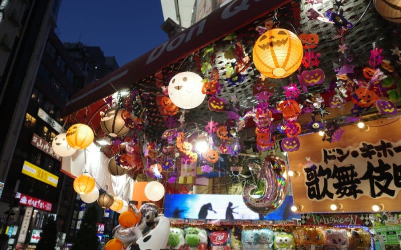 Halloween decorations in a Japanese shop