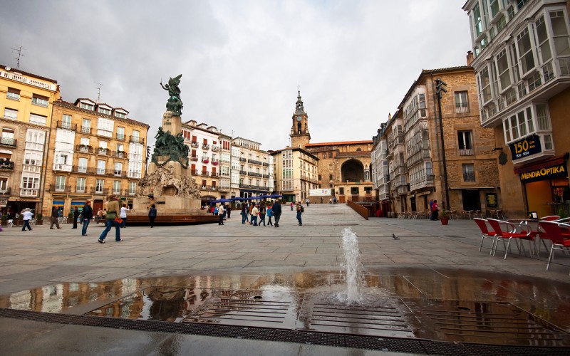 The Virgen Blanca square in Vitoria