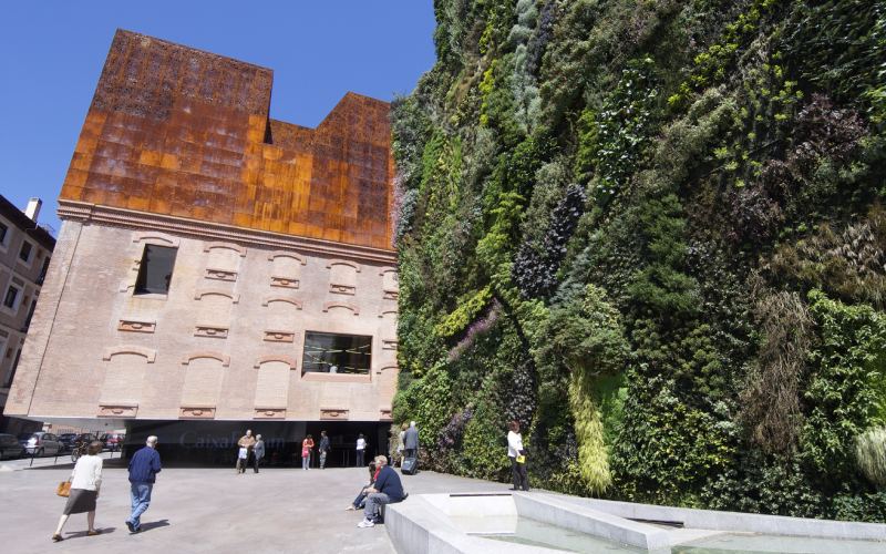 The vertical garden of CaixaForum in Madrid