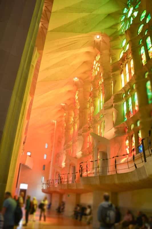 Natural light entering the church