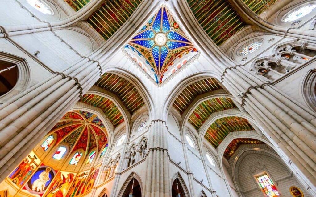 Details of the Almudena Cathedral