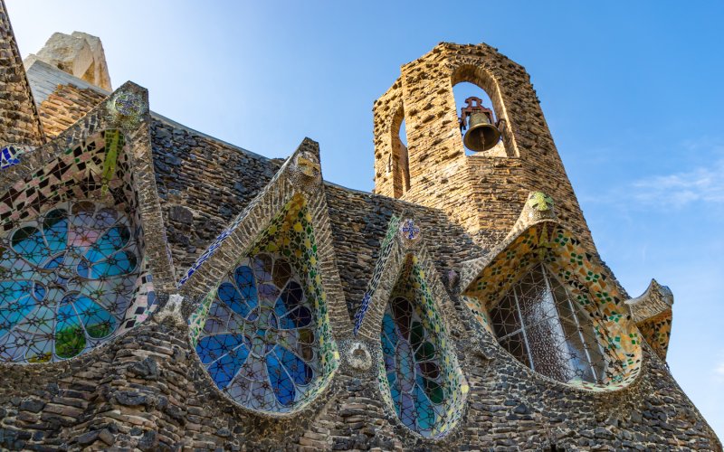 Façade of the Crypt of Colònia Güell.