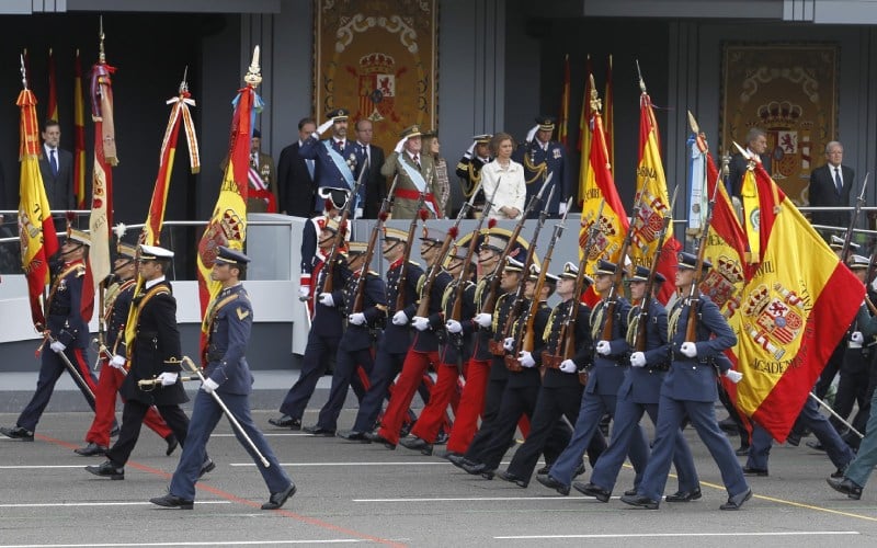 Desfile Militar el día de la Fiesta Nacional