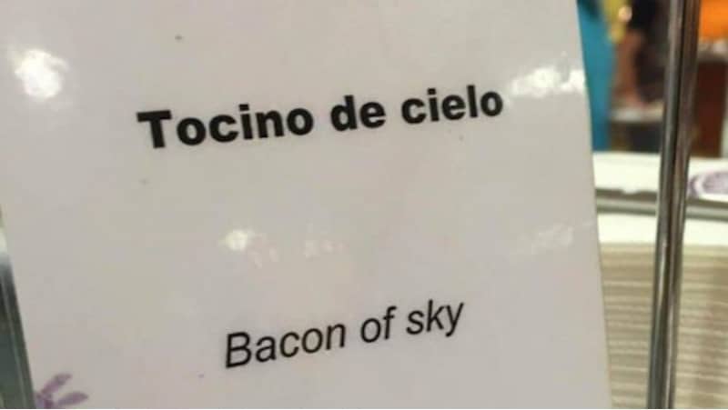 Funny translations of Spanish menus 