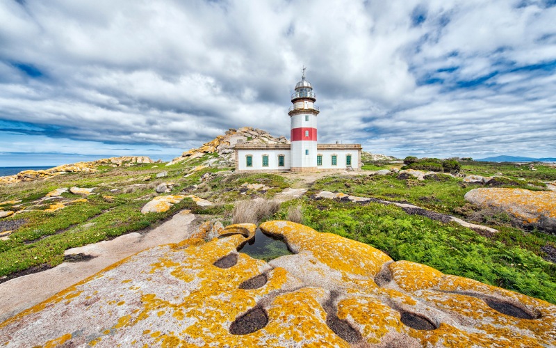 The lighthouse of the Sálvora Island