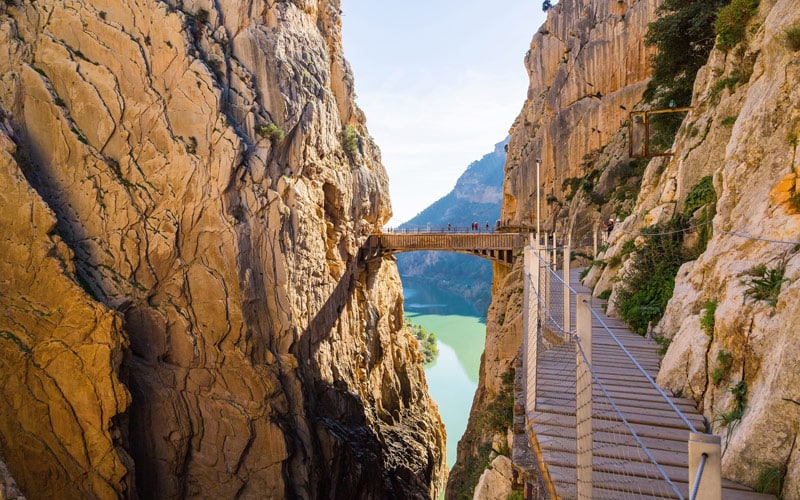 The trail of Caminito del Rey in the Gaitanes gorge, one of the best getaways near Seville