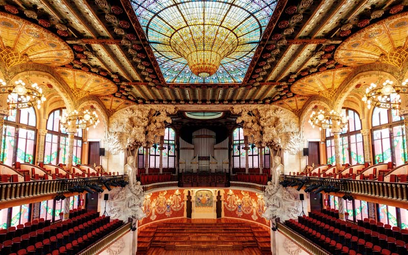 Concert hall of the Palau.