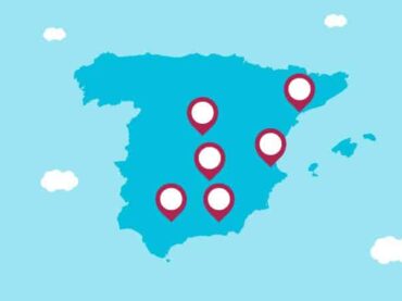 Map of the most visited monuments in Spain