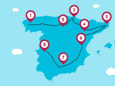Map of the most beautiful villages in Spain