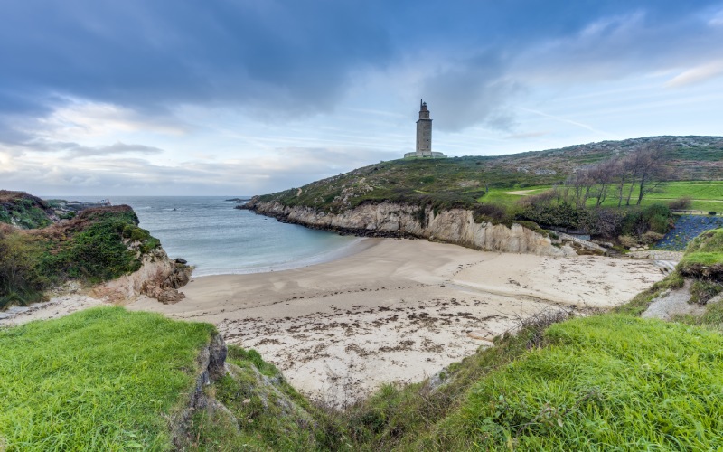 Las Palas beach and Hércules Tower