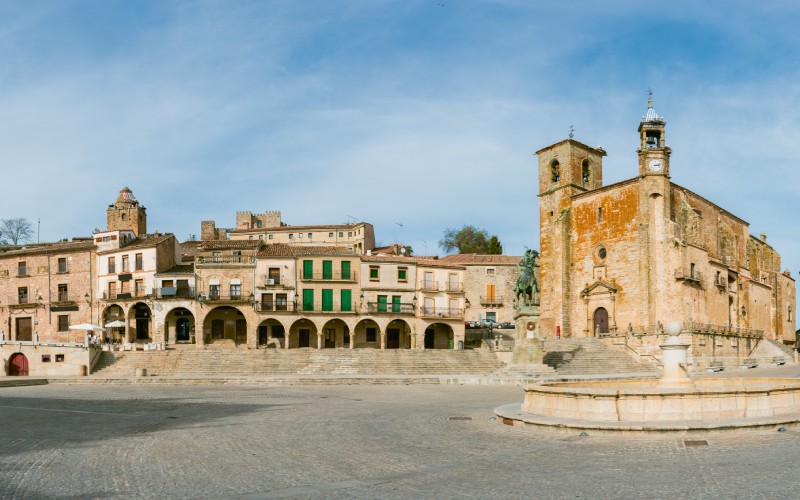 The main square of Trujillo, Cáceres