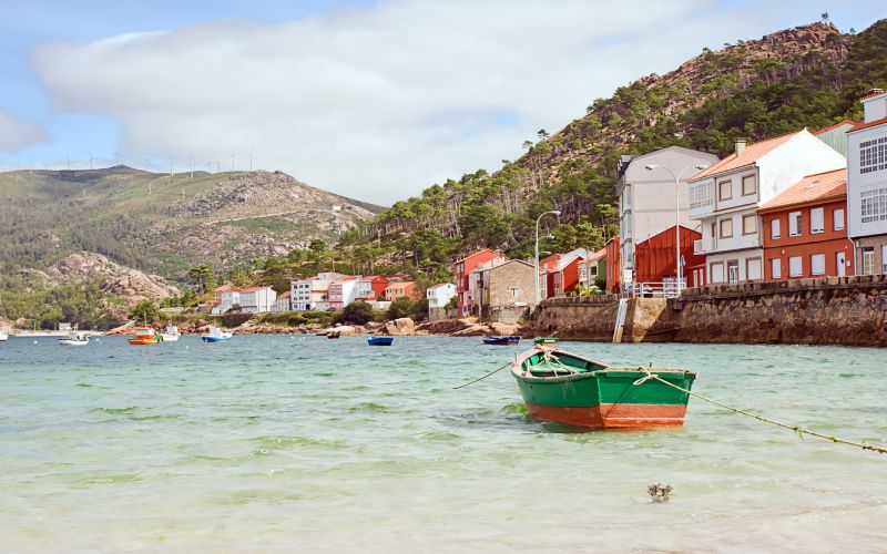 A fishing village with boats