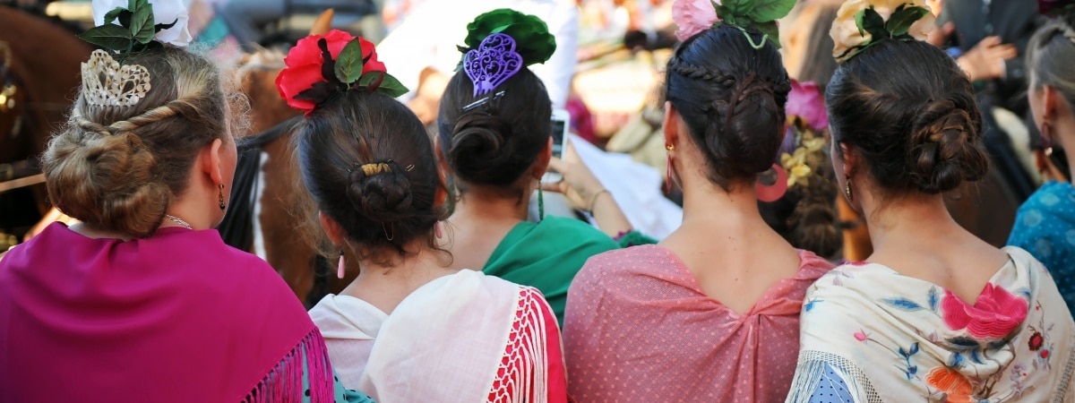 Girls in the April Fair of Seville