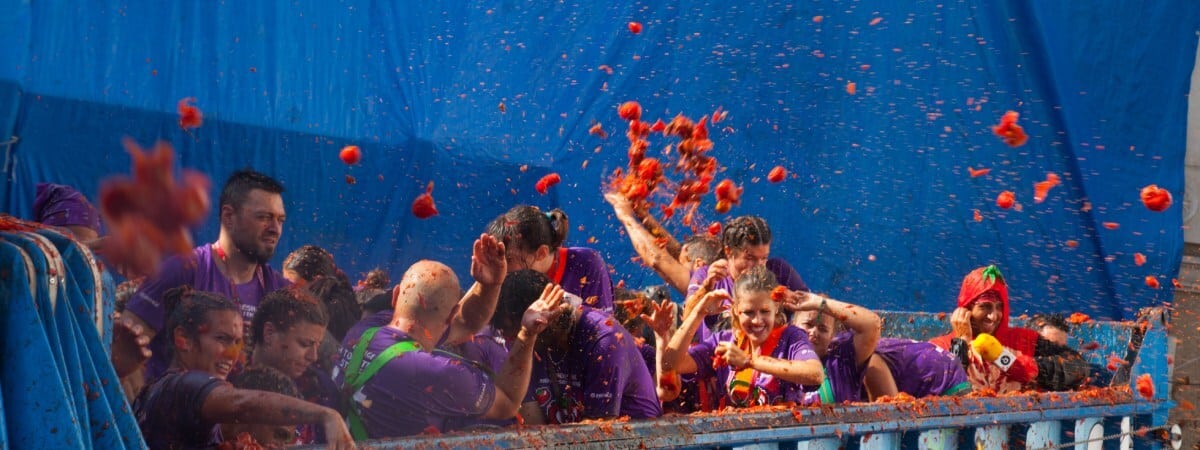 The Spanish festival of La Tomatina in Buñol/Bunyol.