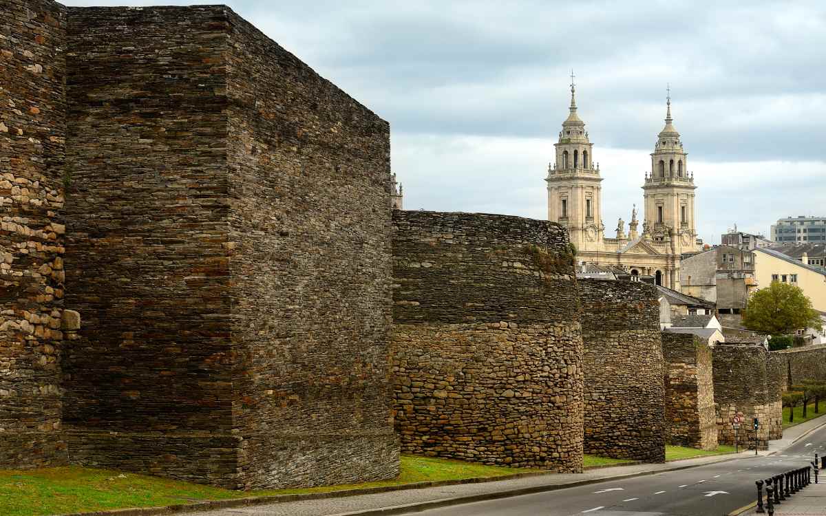 Walls of Lugo, one of the great Roman monuments in Spain.