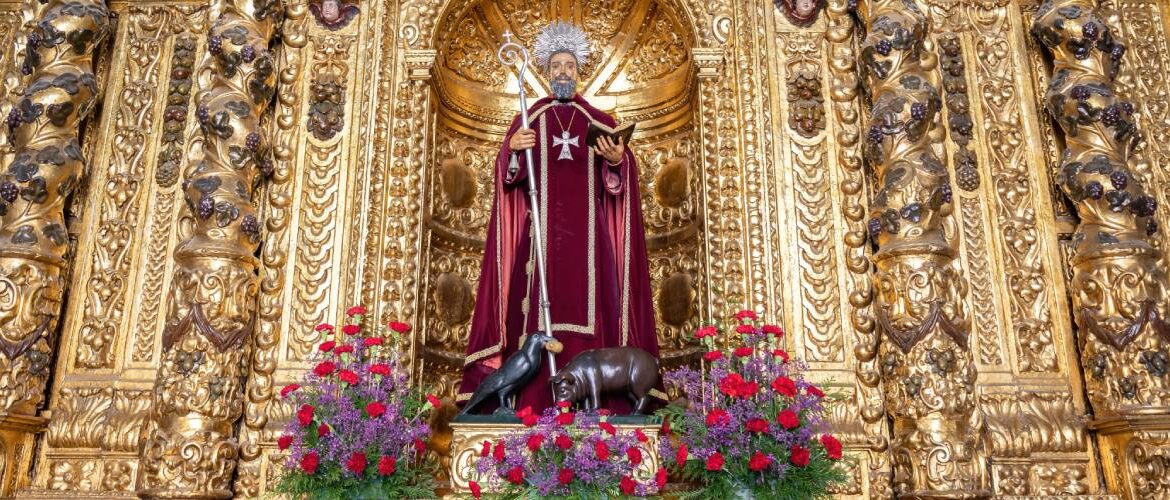 Statue of San Antón, the patron saint of animals