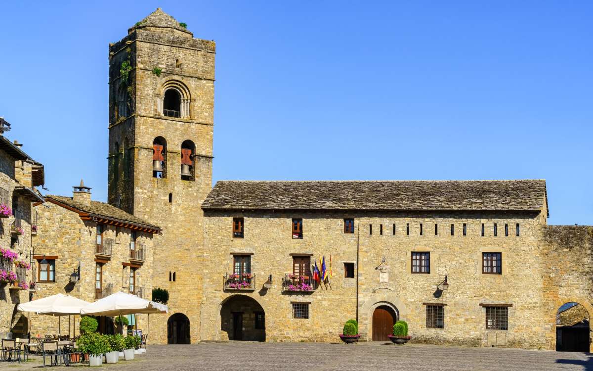 Plaza Mayor of Aínsa, Huesca.