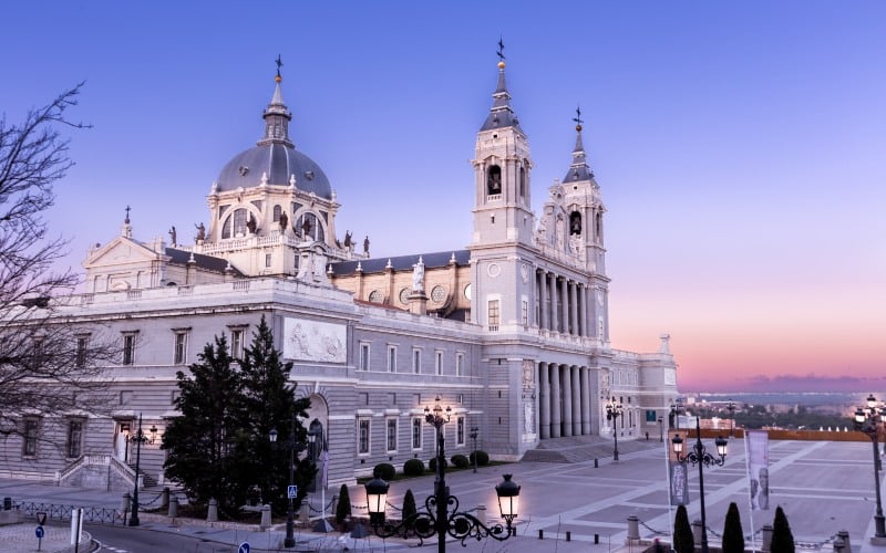 The Almudena Cathedral, a beautiful historical building in Madrid